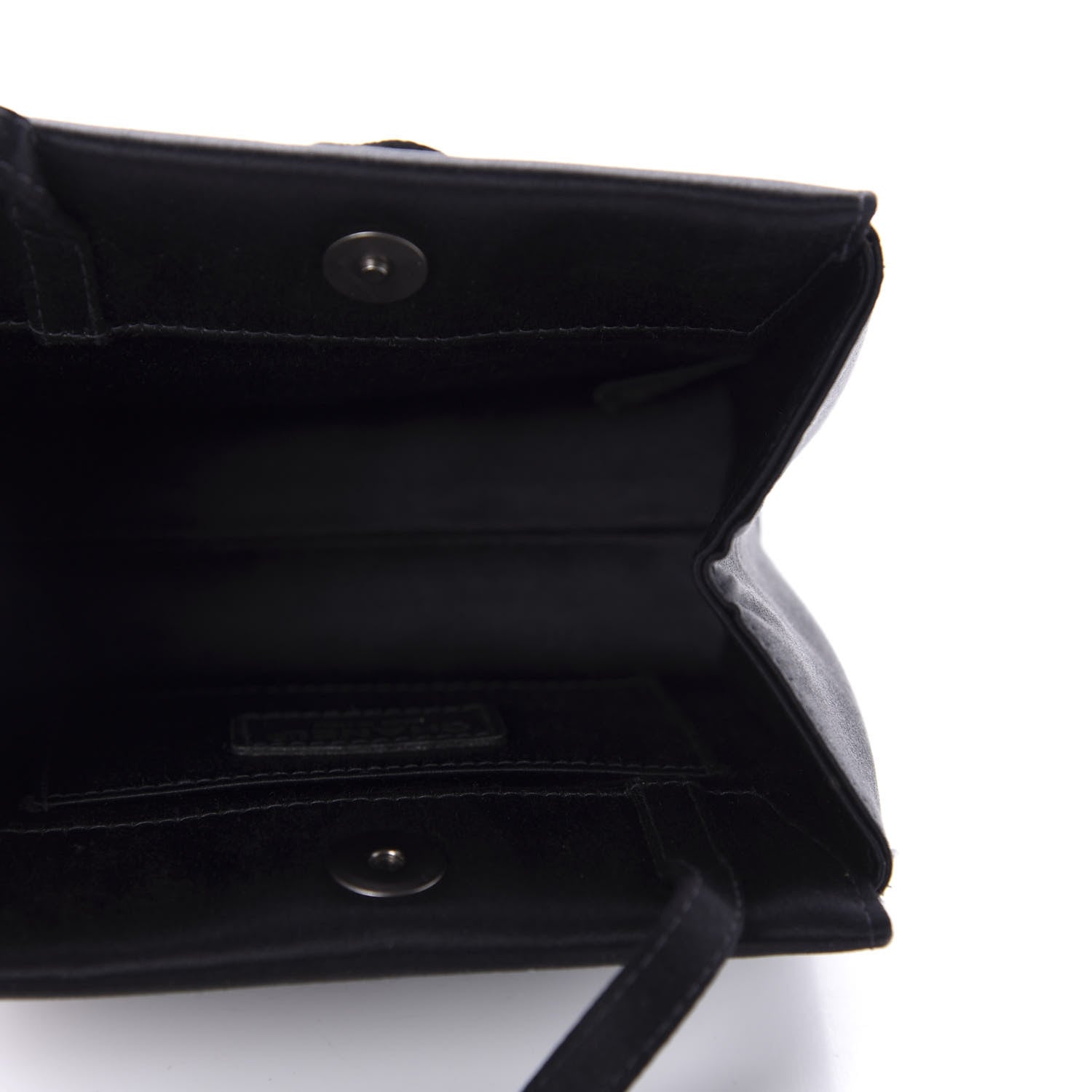 Chanel Satin Crystal Small Camellia Evening Bag Black 5 of 11
