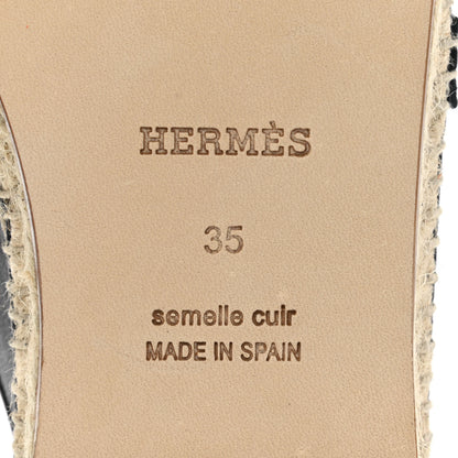 Hermes Goatskin Feria Espadrille 35 Black 6 of 9