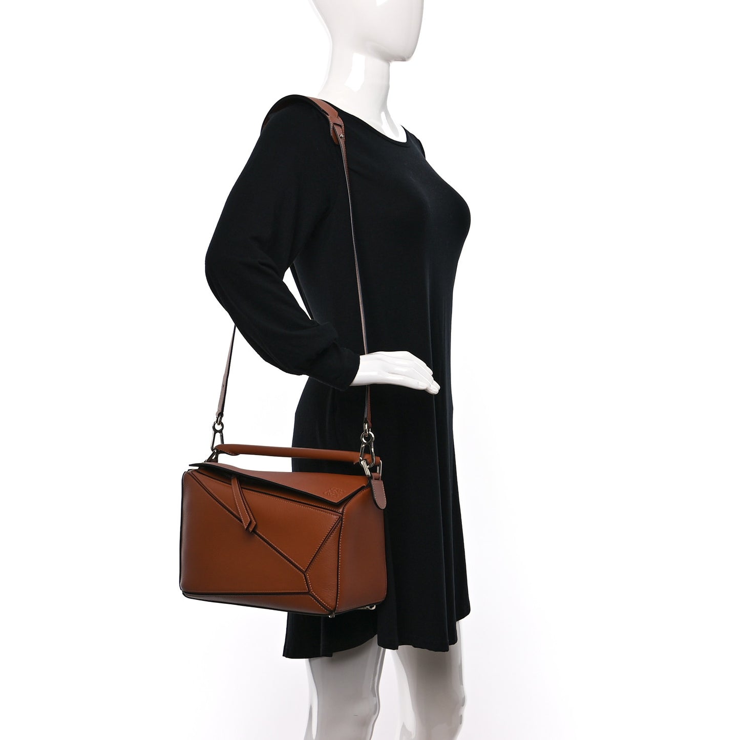 Calfskin Medium Puzzle Bag Tan