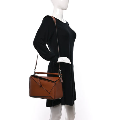Loewe Calfskin Medium Puzzle Bag Tan 3 of 8