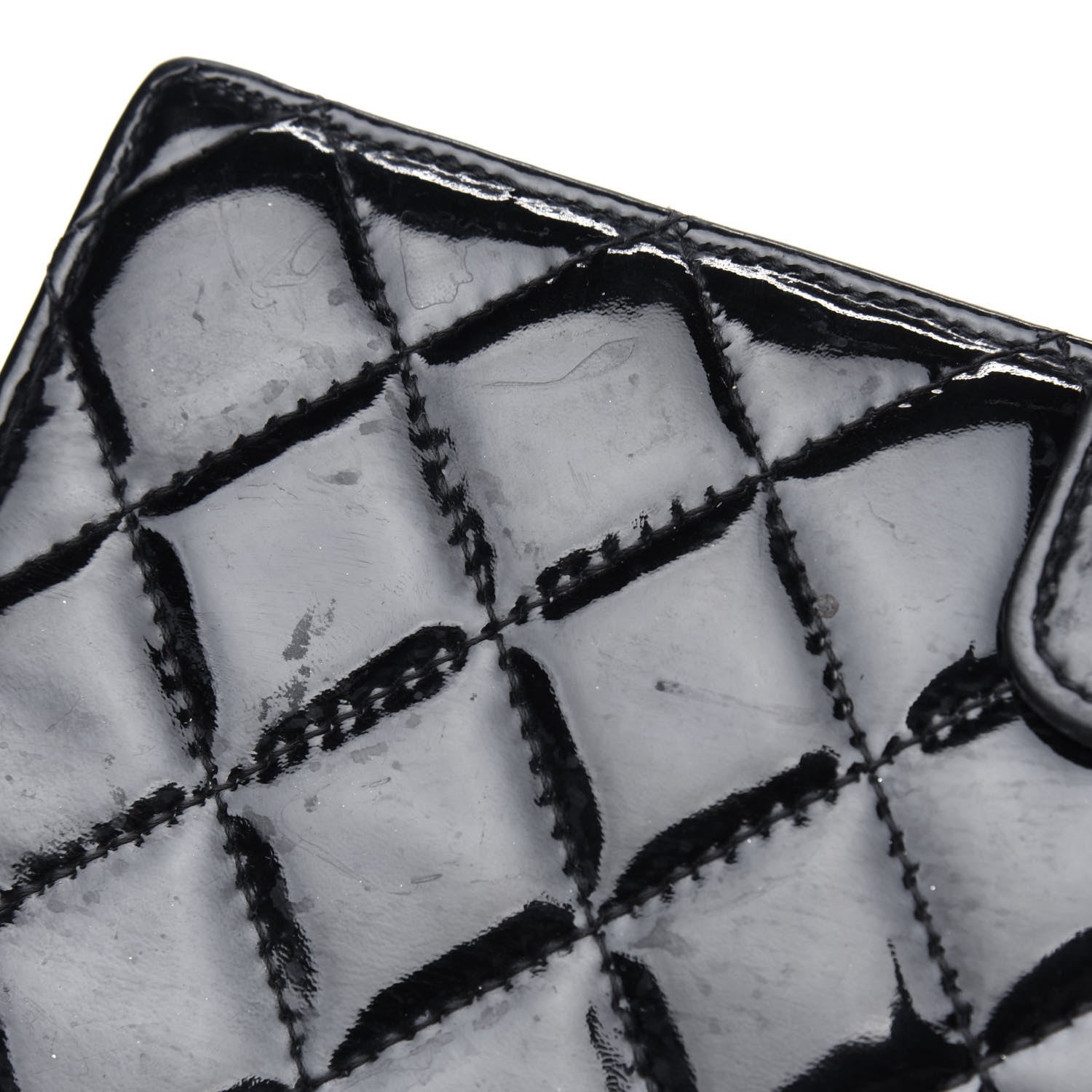 Chanel Patent Quilted Large Brilliant Flap Wallet Black 18 of 20
