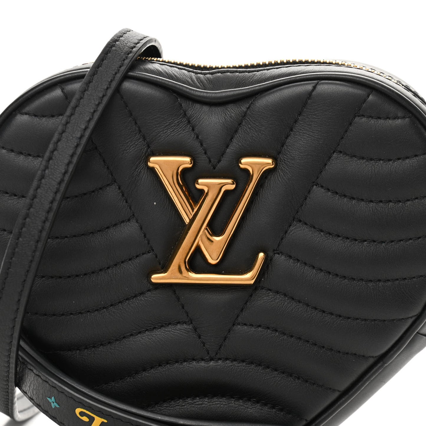 Calfskin New Wave Heart Bag Black