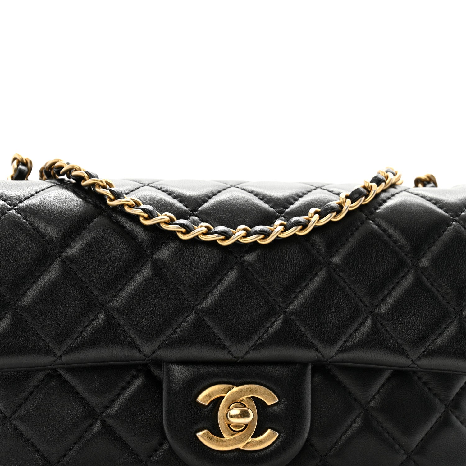 Chanel Lambskin Quilted Mini Rectangular Pearl Crush Flap Black 8 of 14
