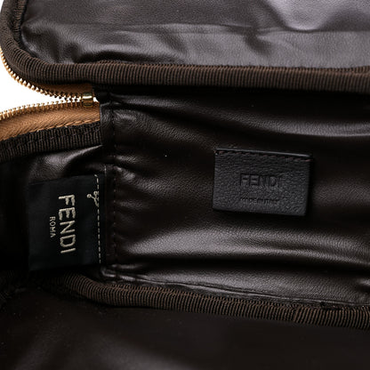 Fendi Wool FF 1974 Cosmetic Case Beige Cammello Sand 5 of 10