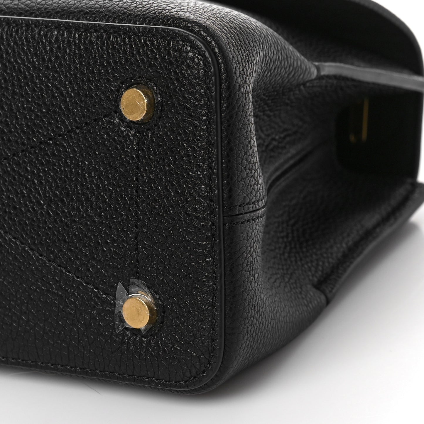 Small Classic Grain Calfskin Mini Seaton Black