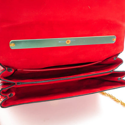 Valentino Garavani Patent Animalia Va Va Voom Shoulder Bag Red 5 of 7