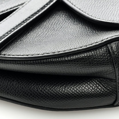 Christian Dior Grained Calfskin Mini Saddle Bag Black 8 of 11