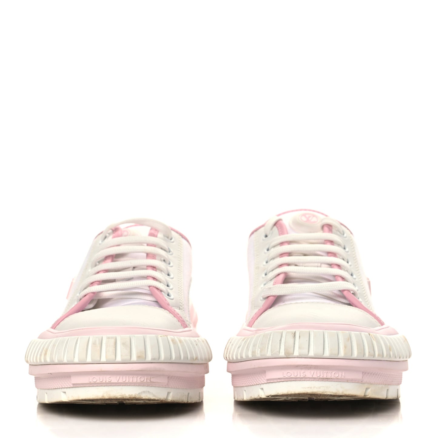 Canvas LV Squad Sneakers 39 White Pink