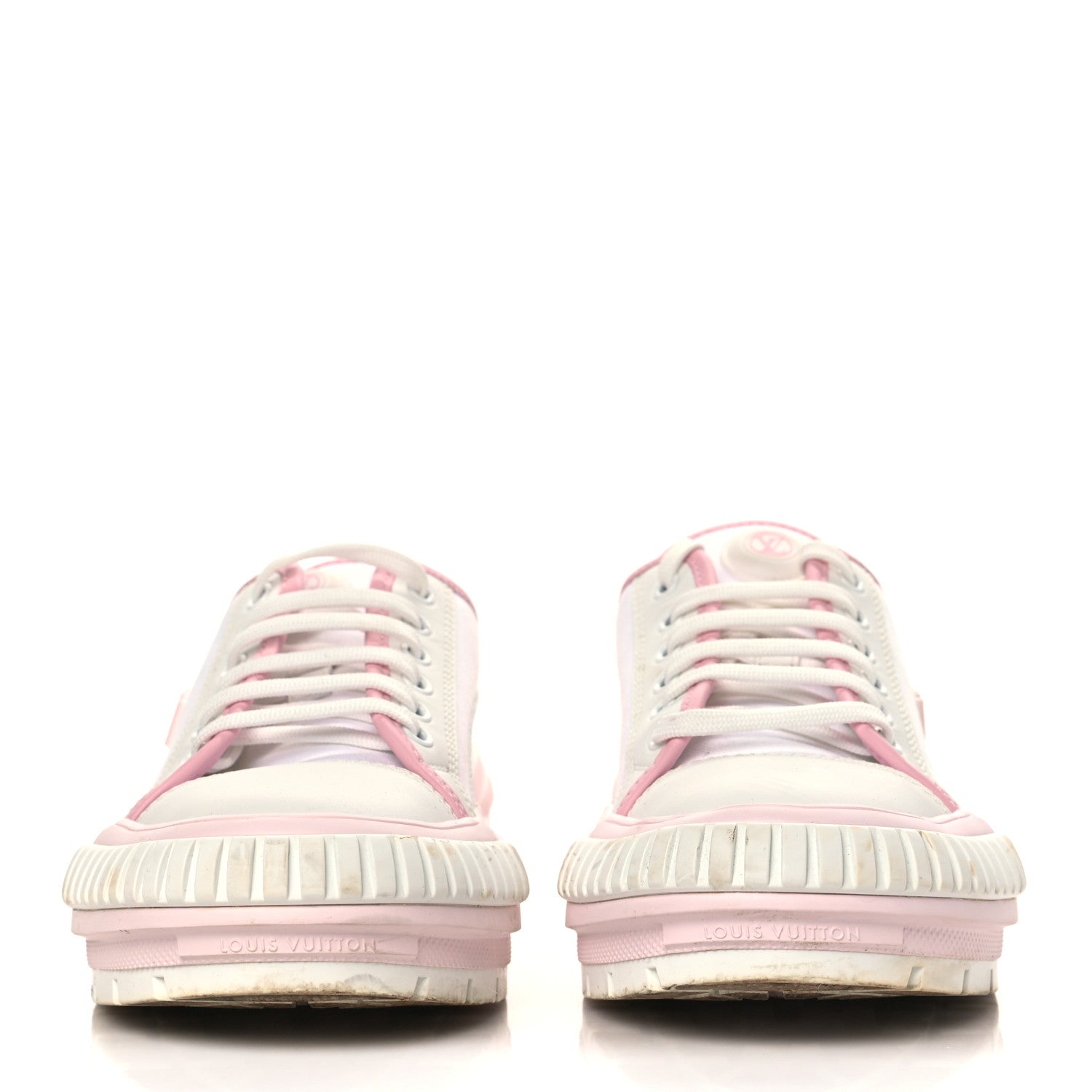 Louis Vuitton Canvas LV Squad Sneakers 39 White Pink 2 of 10