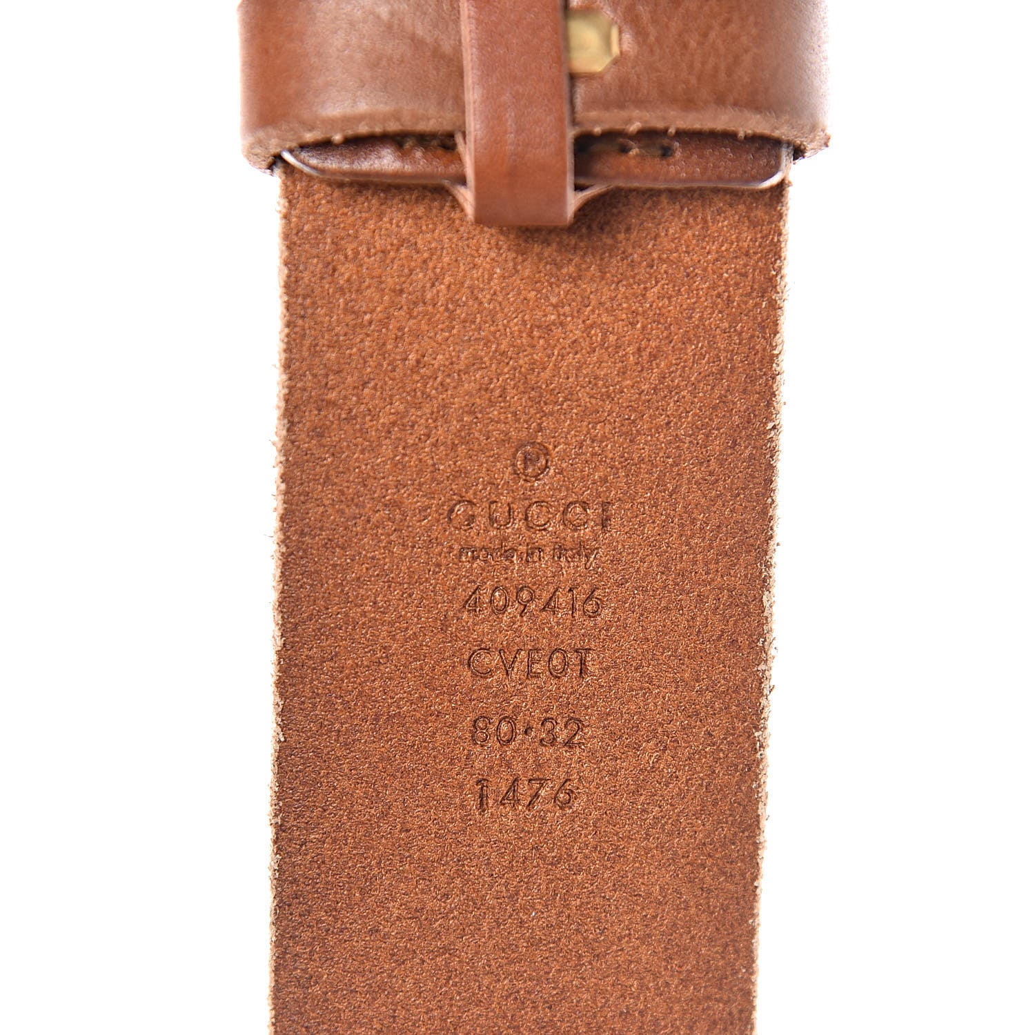 Gucci Faded Calfskin Double G 40mm Belt 80 32 Cuir 4 of 6