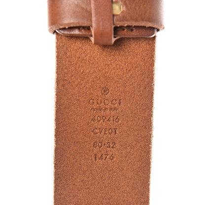 Gucci Faded Calfskin Double G 40mm Belt 80 32 Cuir 4 of 6