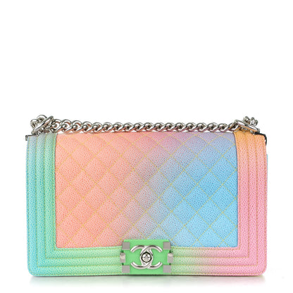 Chanel Caviar Quilted Medium Cuba Rainbow Boy Flap Multicolor 1 of 12