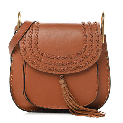 Chloe Calfskin Braided Medium Hudson Shoulder Bag Caramel 1 of 13