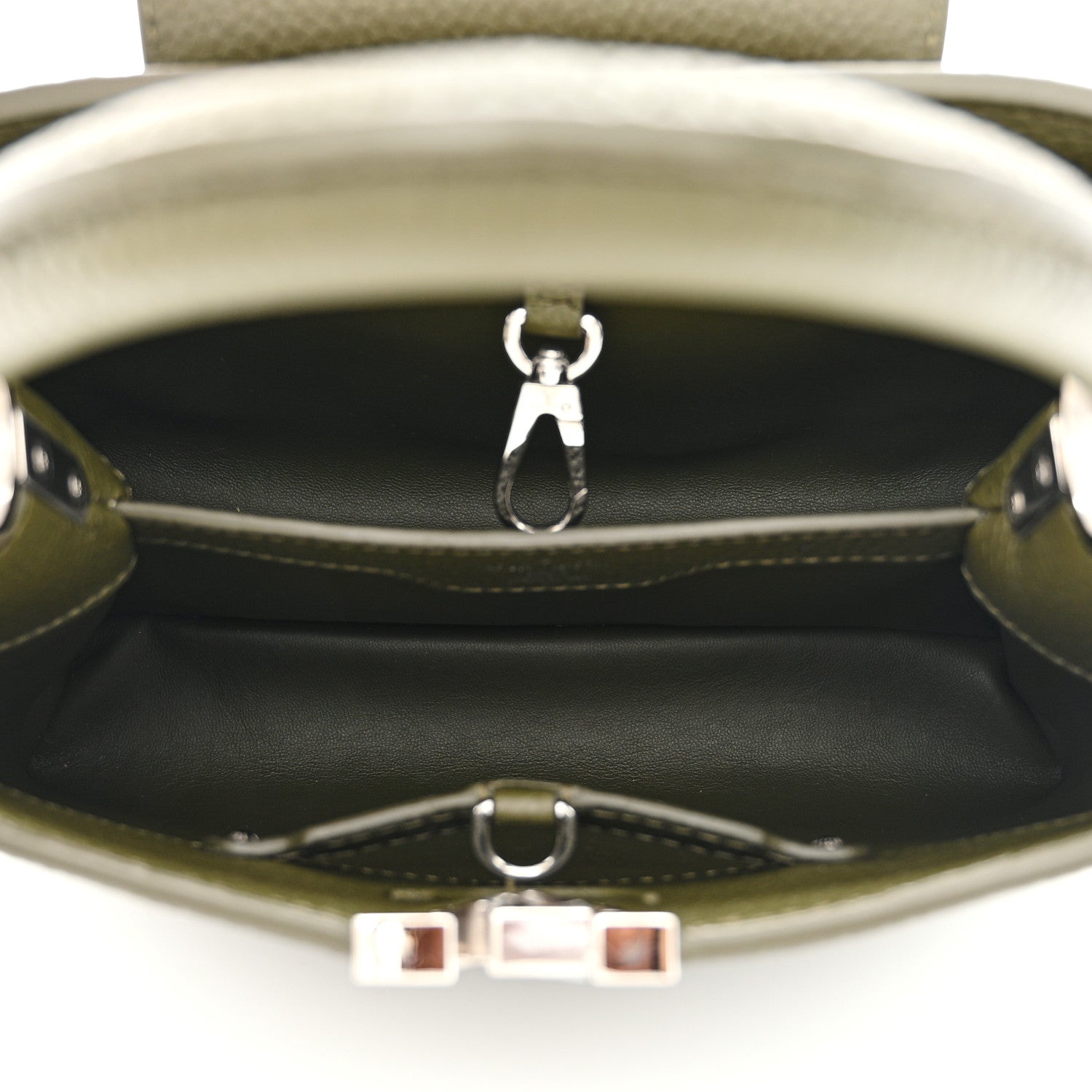 Louis Vuitton Taurillon Capucines BB Khaki 5 of 9
