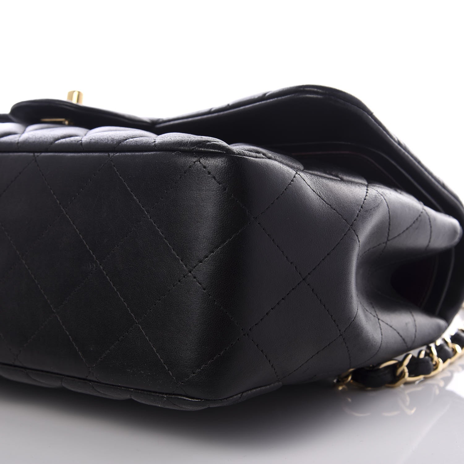 Chanel Lambskin Quilted Jumbo Double Flap Black 9 of 11