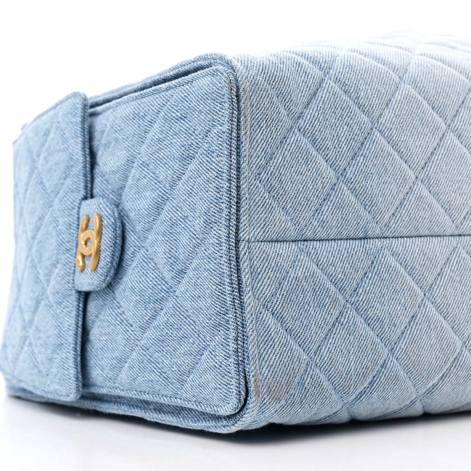 Chanel Washed Denim Quilted Medium Chanel 25 Handbag Blue 11 of 13