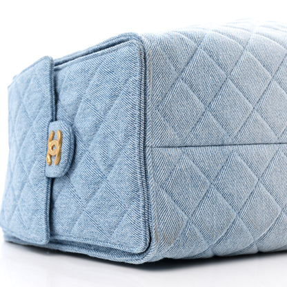 Chanel Washed Denim Quilted Medium Chanel 25 Handbag Blue 11 of 13