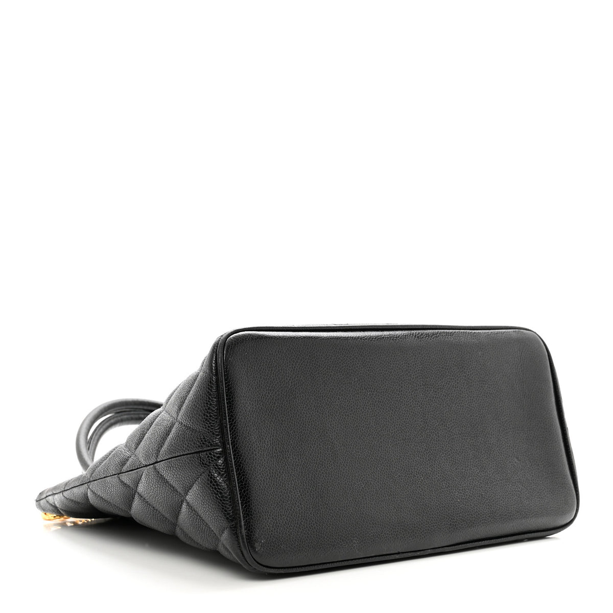 Caviar Quilted Medallion Tote Black