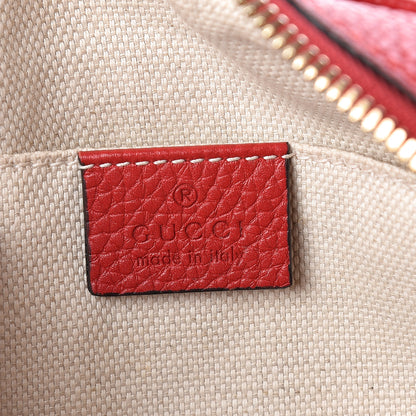 Gucci Pebbled Calfskin Small Soho Disco Bag Tabasco Red 6 of 10