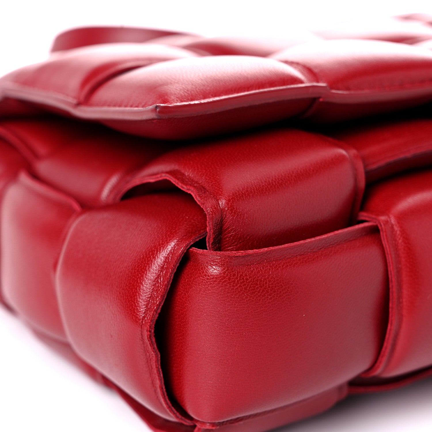 Bottega Veneta Nappa Maxi Intreccio Padded Cassette Crossbody Bag Dark Red 7 of 13