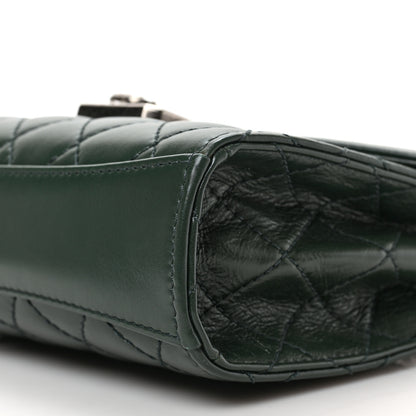 Chanel Shiny Calfskin Quilted Mad About Quilting Mini Flap Dark Green 9 of 9