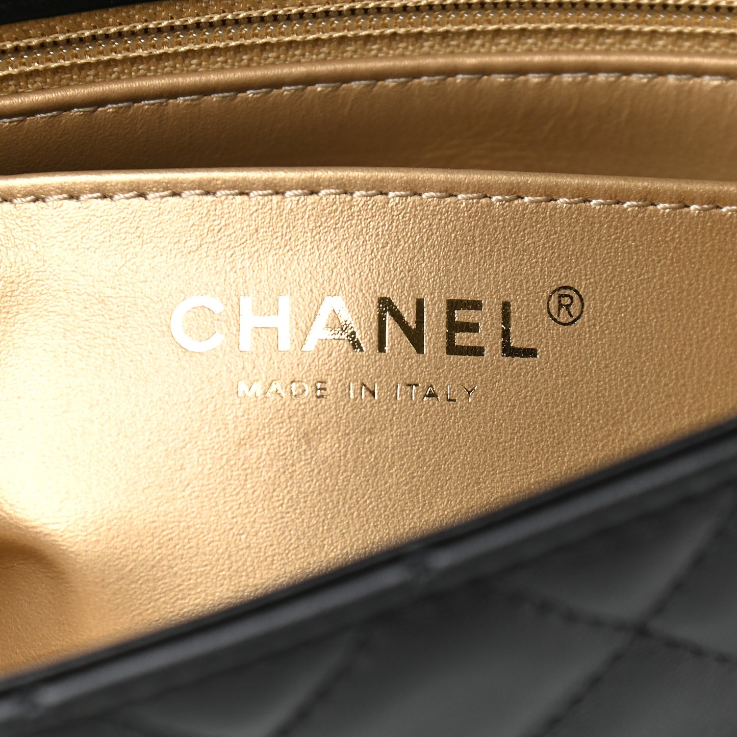 Lambskin Quilted Mini Rectangular Pearl Crush Flap Black