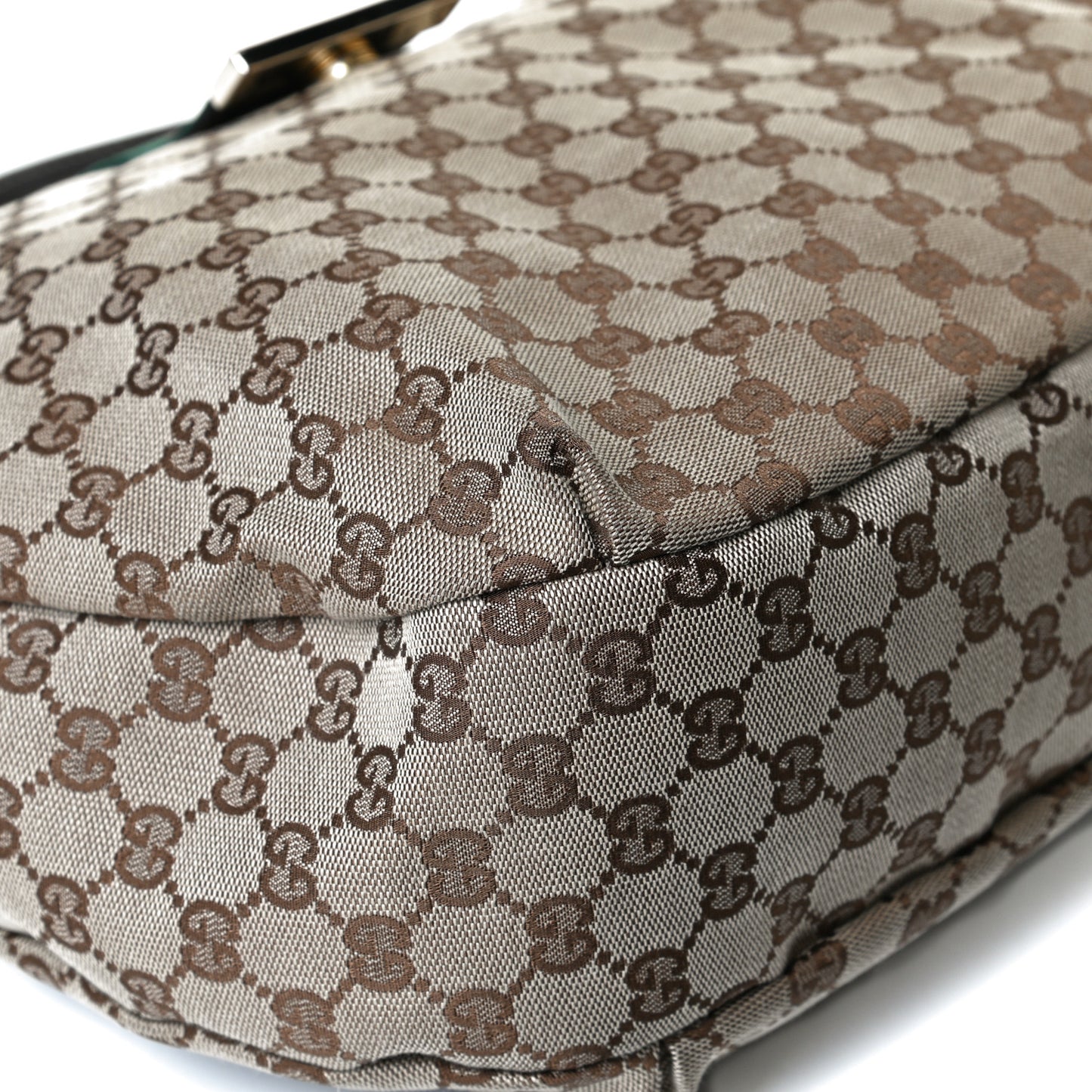 Monogram Large New Ladies Web Hobo Dark Brown