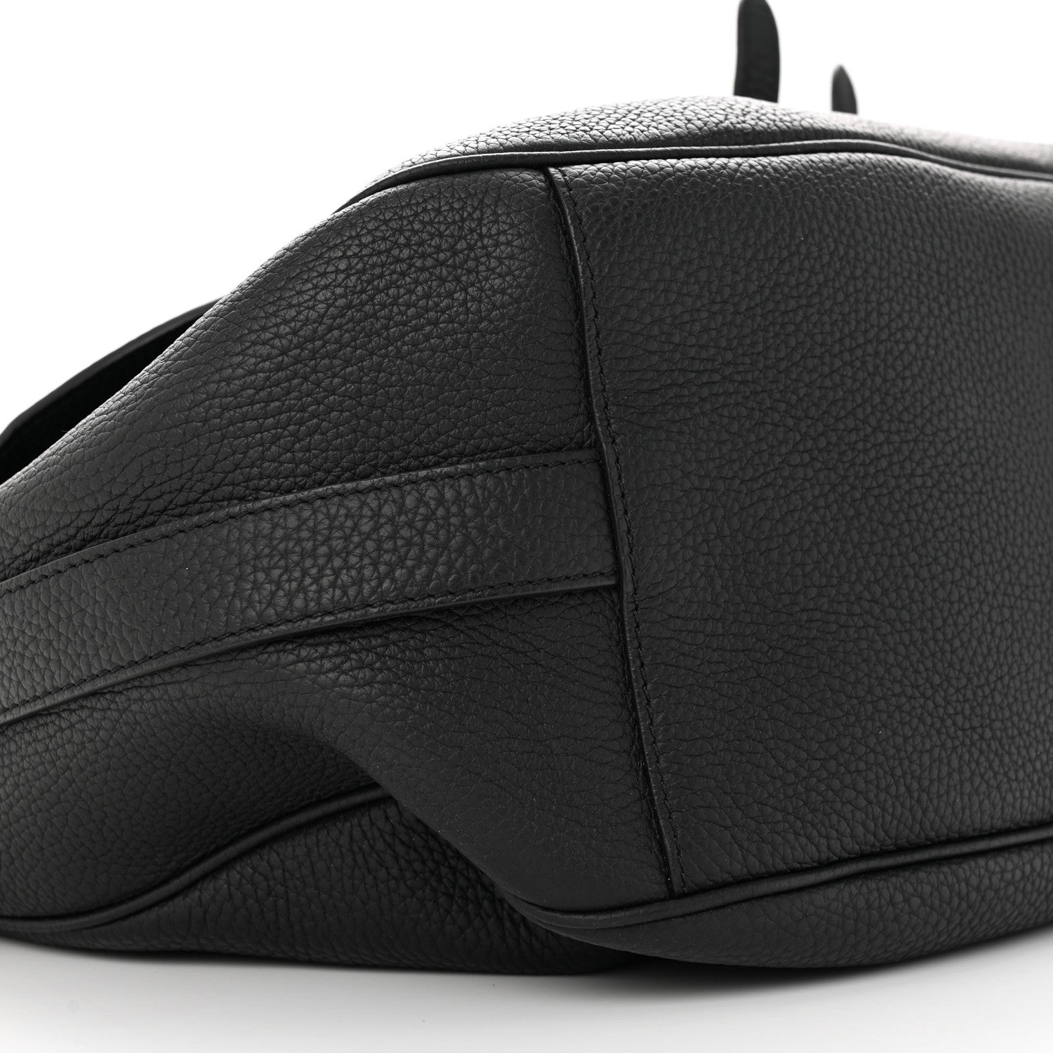Christian Dior Grained Calfskin Saddle Soft Bag Black 8 of 9