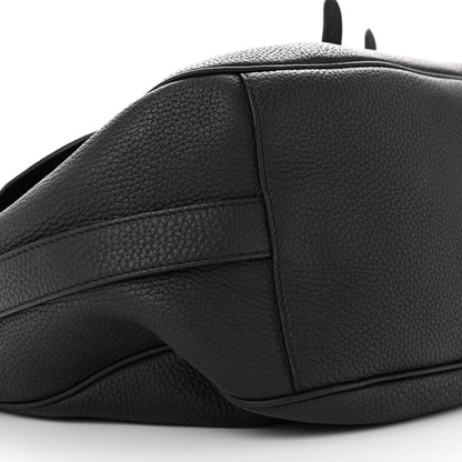 Christian Dior Grained Calfskin Saddle Soft Bag Black 8 of 9