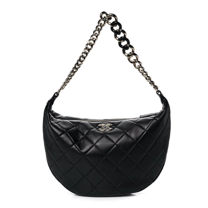 Chanel Lambskin Resin Elegant Maxi Hobo Black 1 of 10