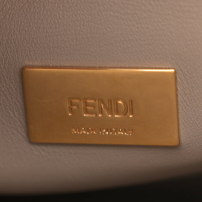 Fendi Vitello Tahiti Burro Medium Peekaboo Iconic Essentially Satchel Black Corda 6 of 15