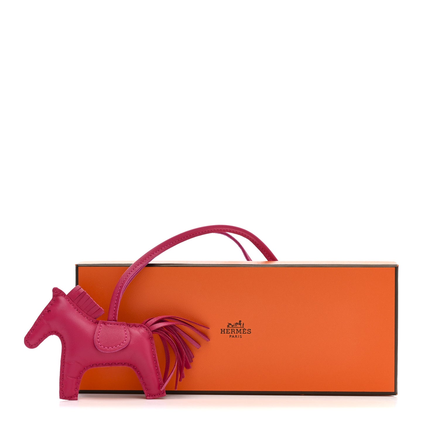 Milo Lambskin Grigri Rodeo Horse Bag Charm PM Rose Mexico
