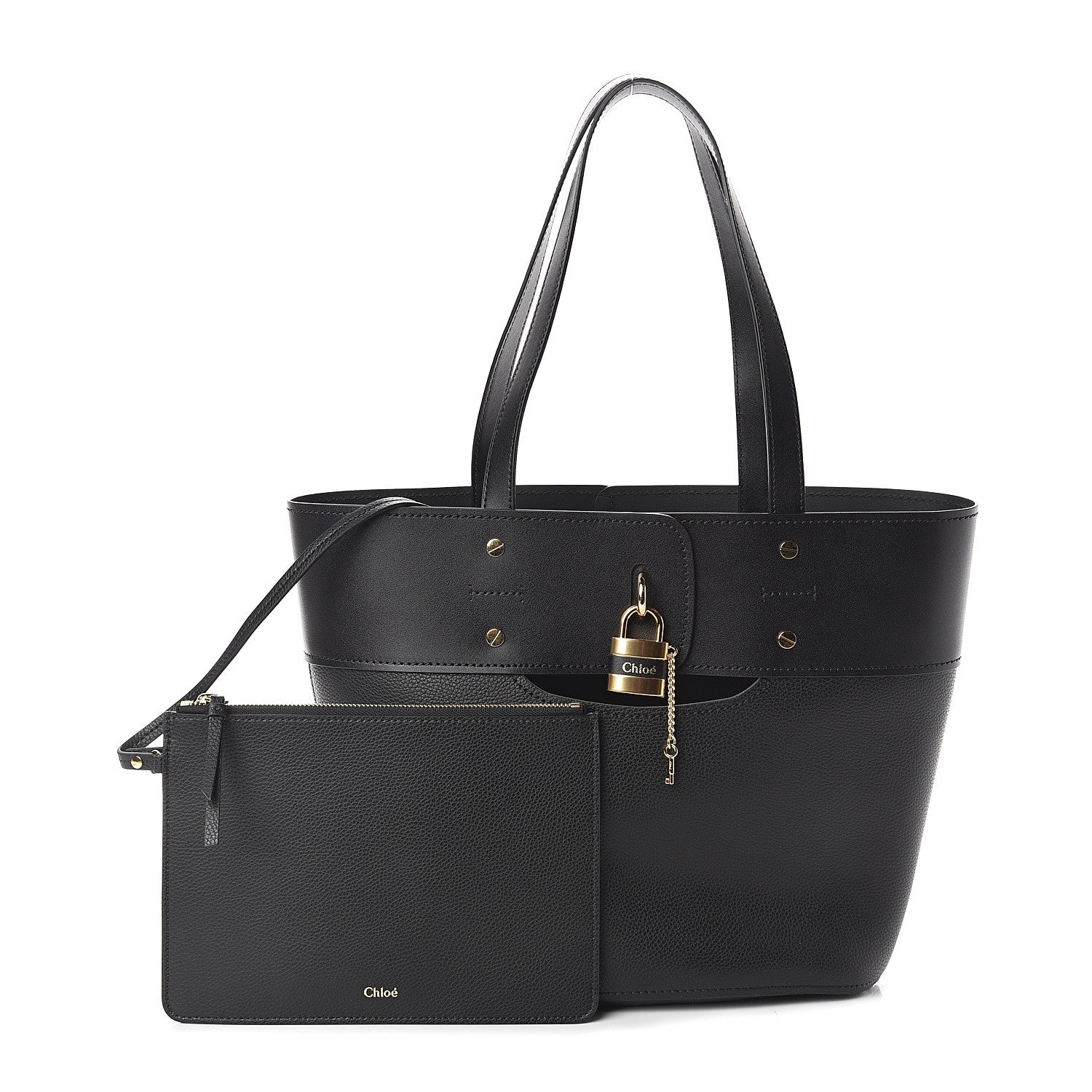 Chloe Smooth Grained Calfskin Small Aby Tote Black 1 of 7
