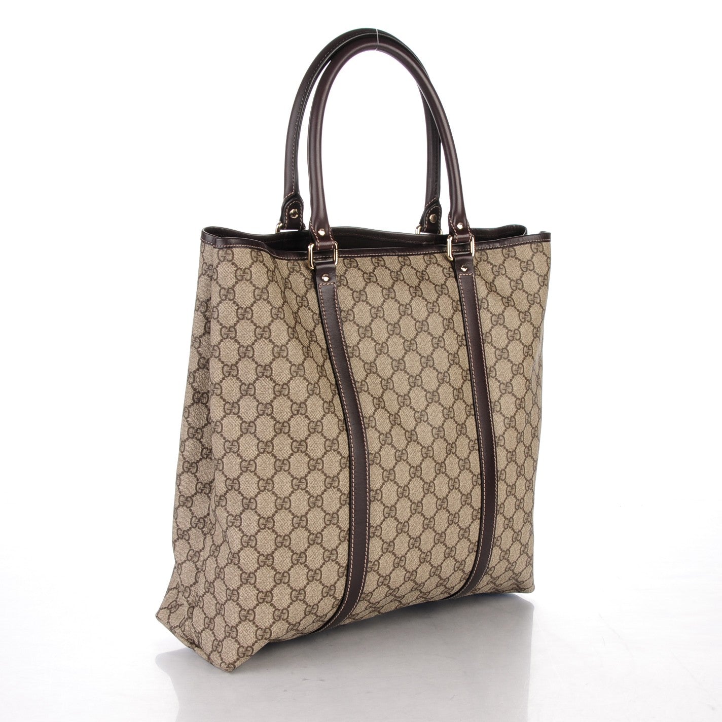 GG Plus Monogram Joy Vertical Tote Dark Brown