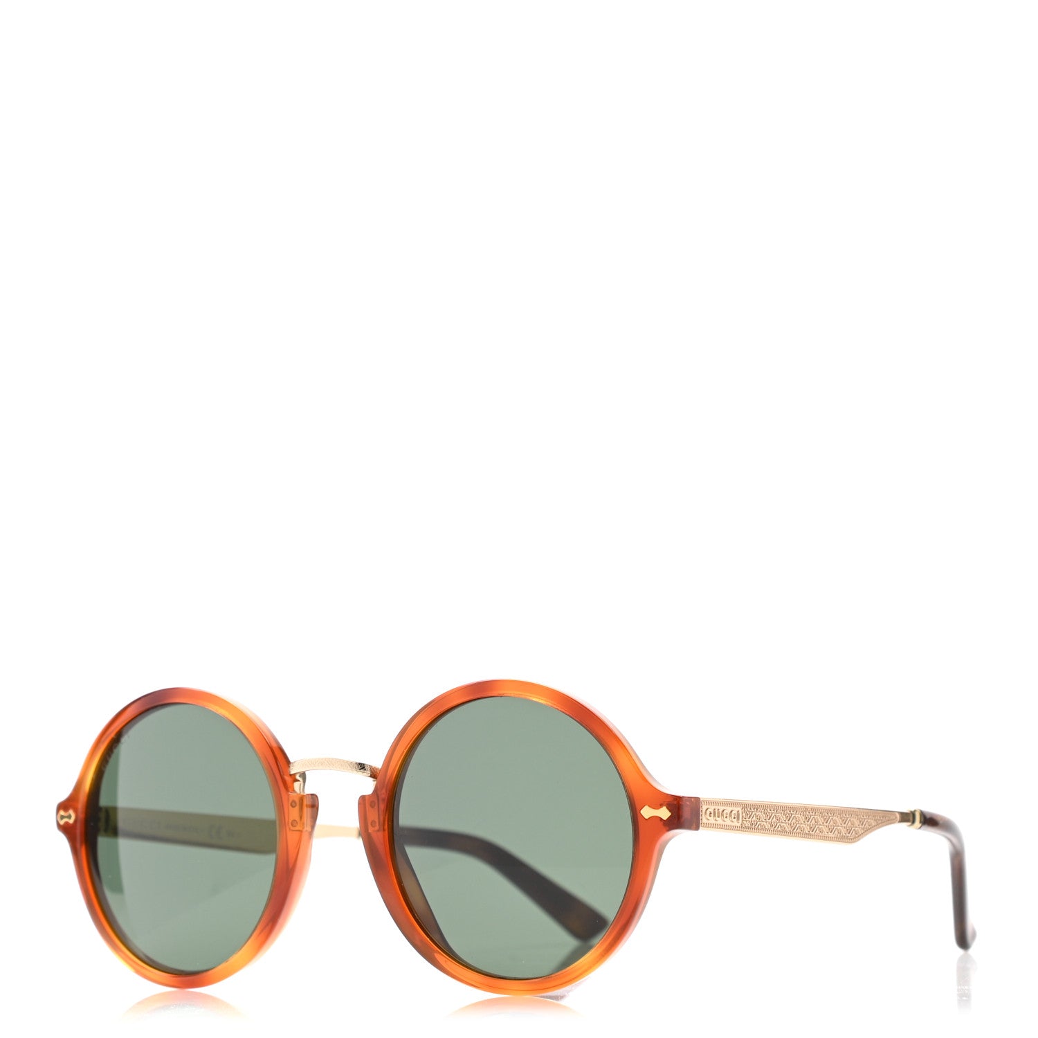 Gucci Acetate Round Frame Sunglasses GG1156/S Havana 1 of 9