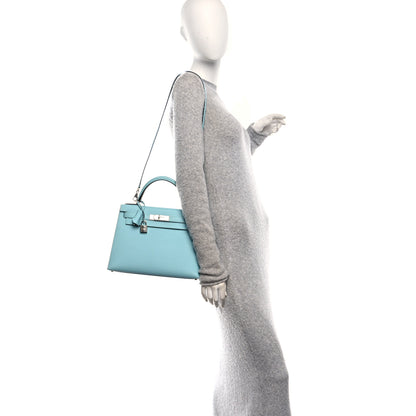 Hermes Epsom Kelly Sellier 28 Bleu Atoll 2 of 13