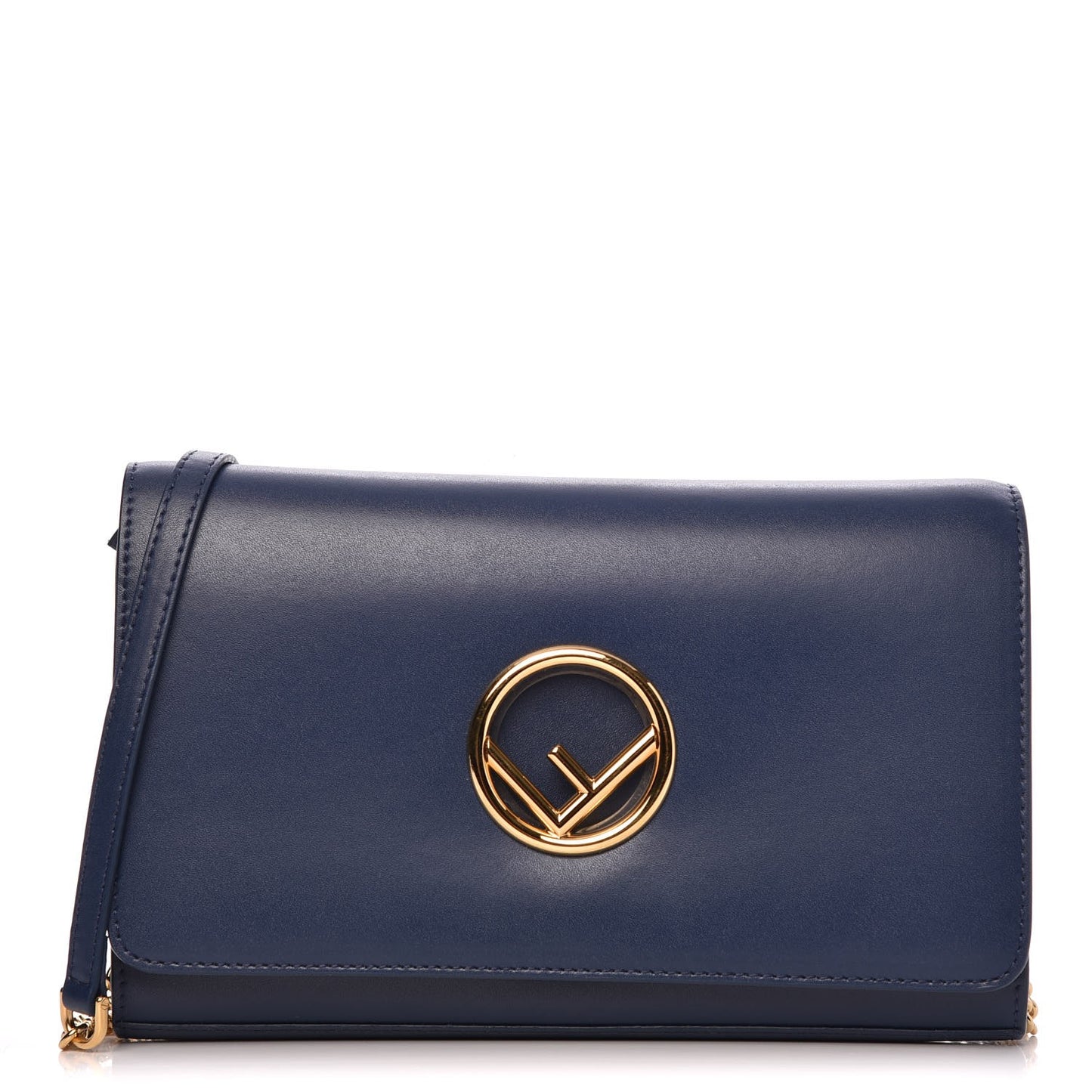 Vitello Liberty Lucido F is Fendi Wallet on Chain Blueberry