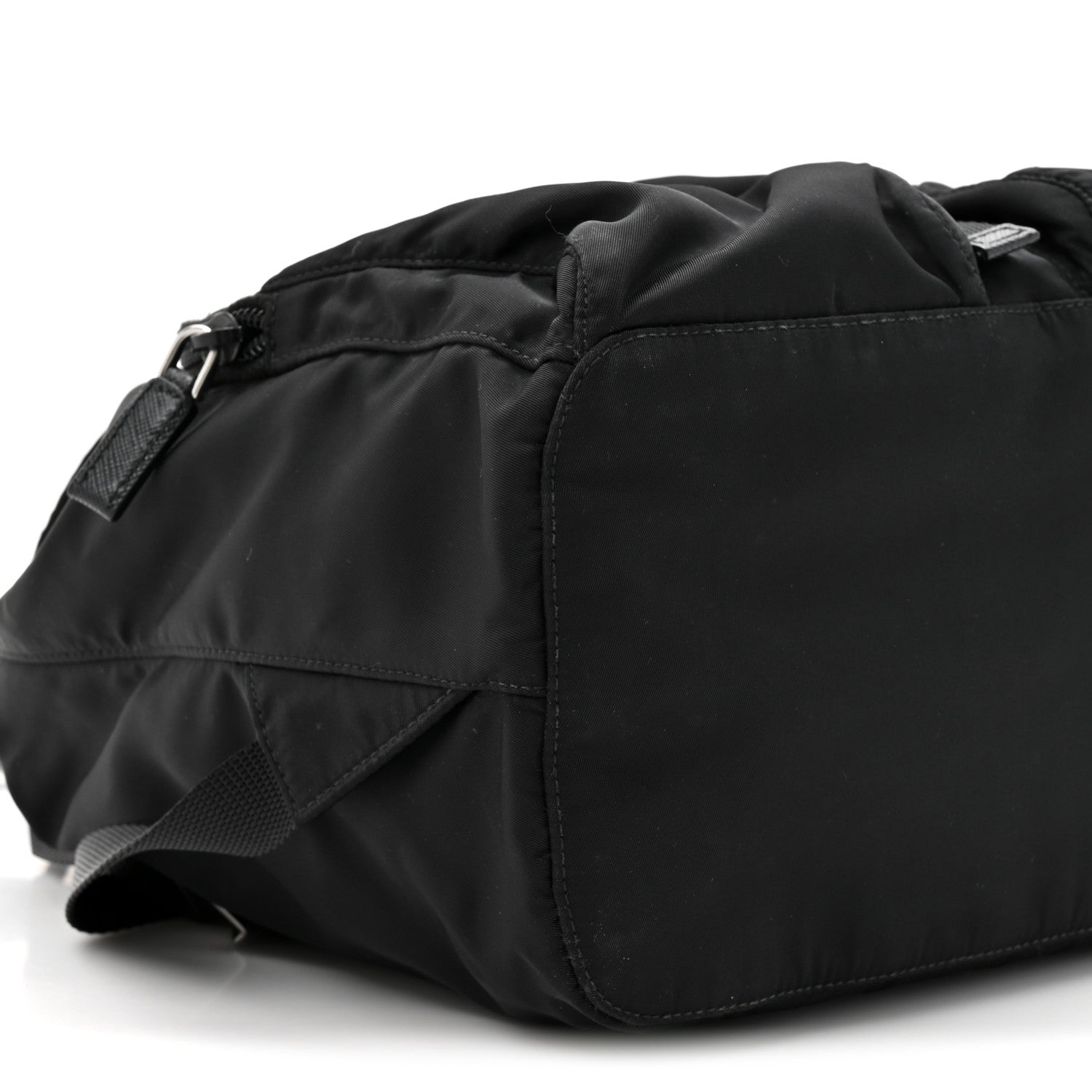 Prada Tessuto Nylon Saffiano Vela Medium Backpack Black 9 of 10
