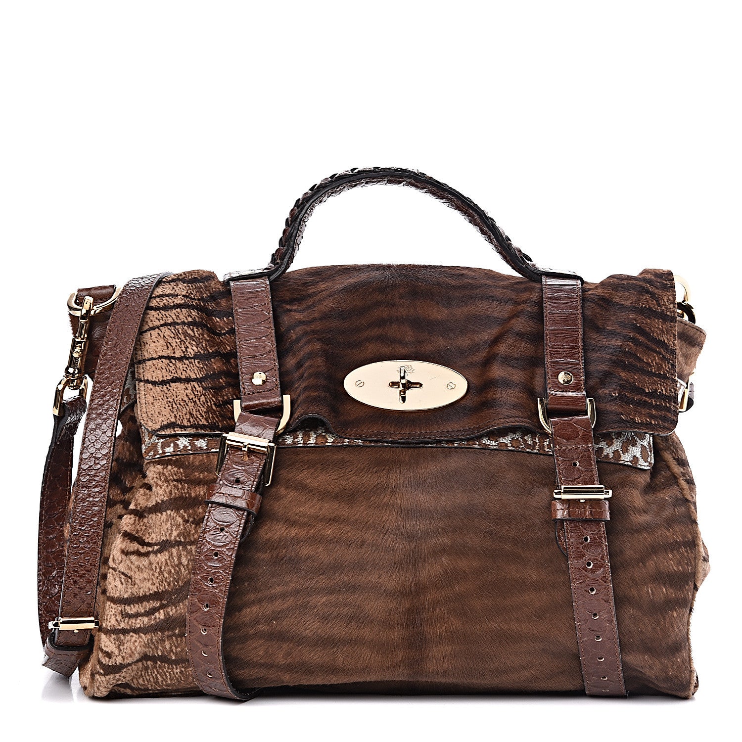 Mulberry Pony Hair Oversized Alexa Brown 1 of 13