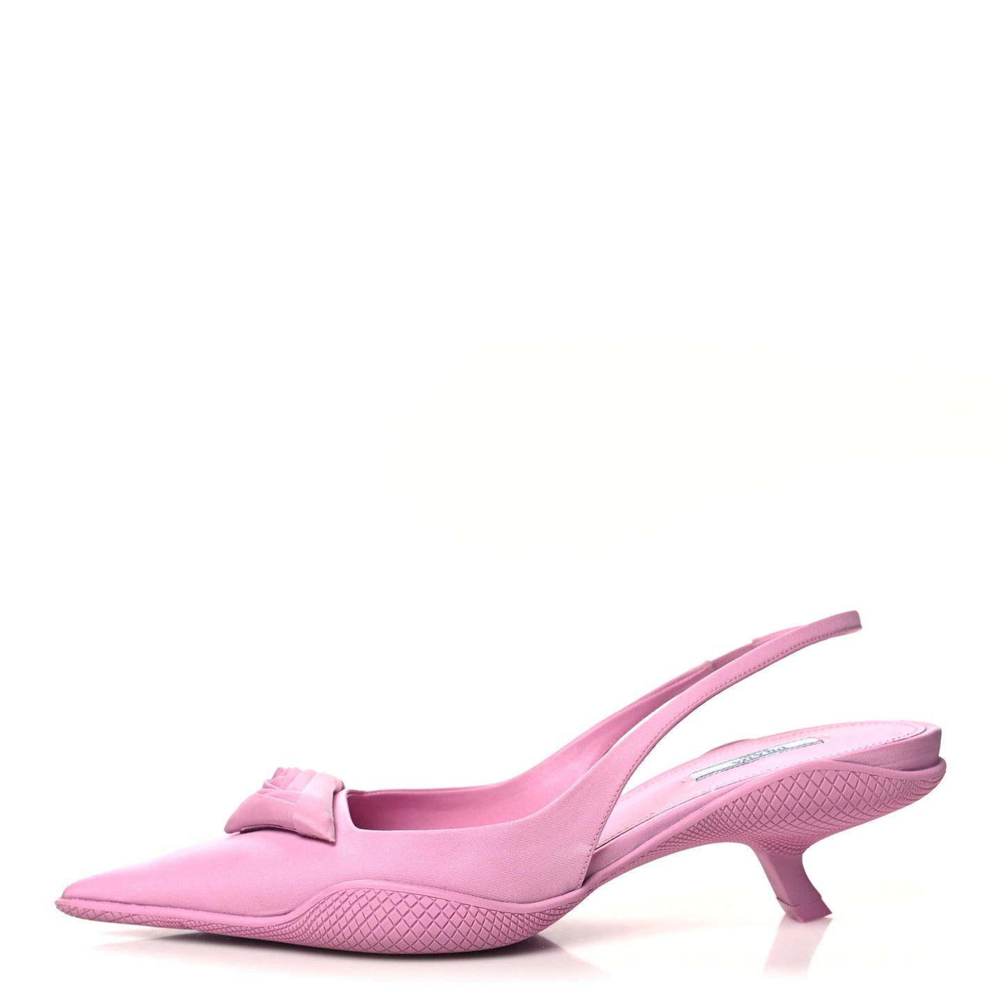 Nylon Flower Pointed Toe 45mm Slingback Pumps 40 Primula