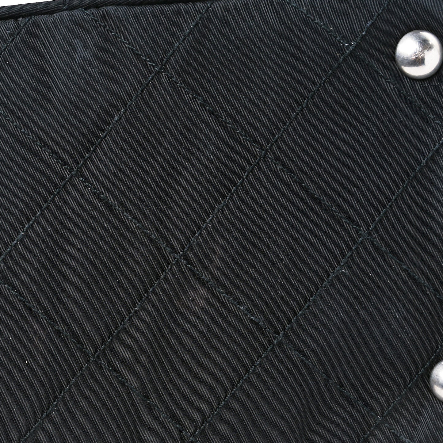 Tessuto Nylon Stitched Hobo Black