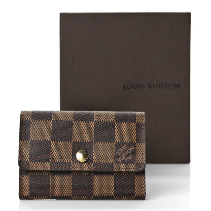 Louis Vuitton Damier Ebene Porte-Monnaie Plat Coin Purse 9 of 9