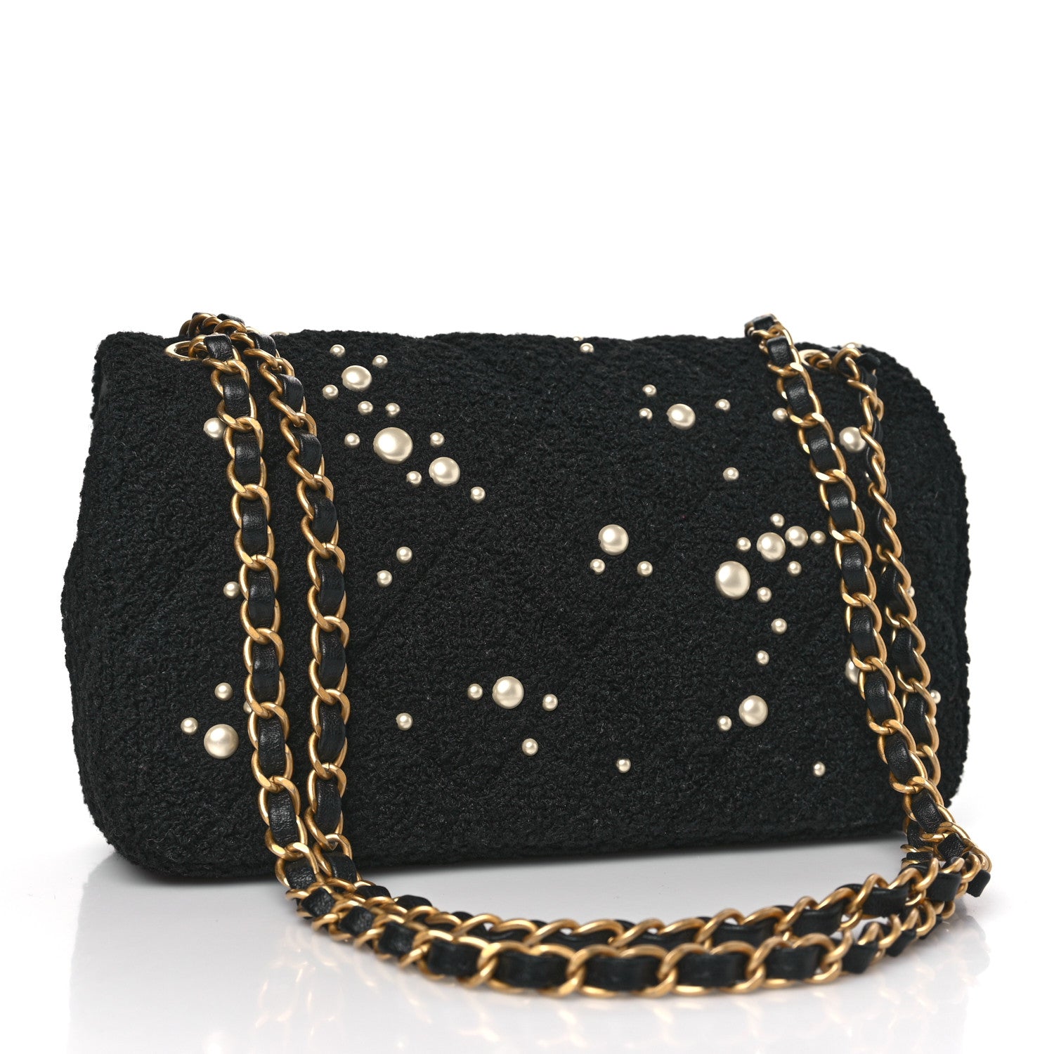 Chanel Tweed Pearl Small Cosmos Flap Black 3 of 9