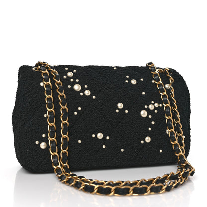 Chanel Tweed Pearl Small Cosmos Flap Black 3 of 9