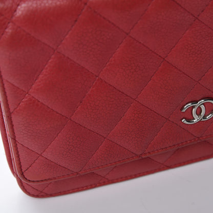 Chanel Caviar Quilted Wallet on Chain WOC Red 18 of 18