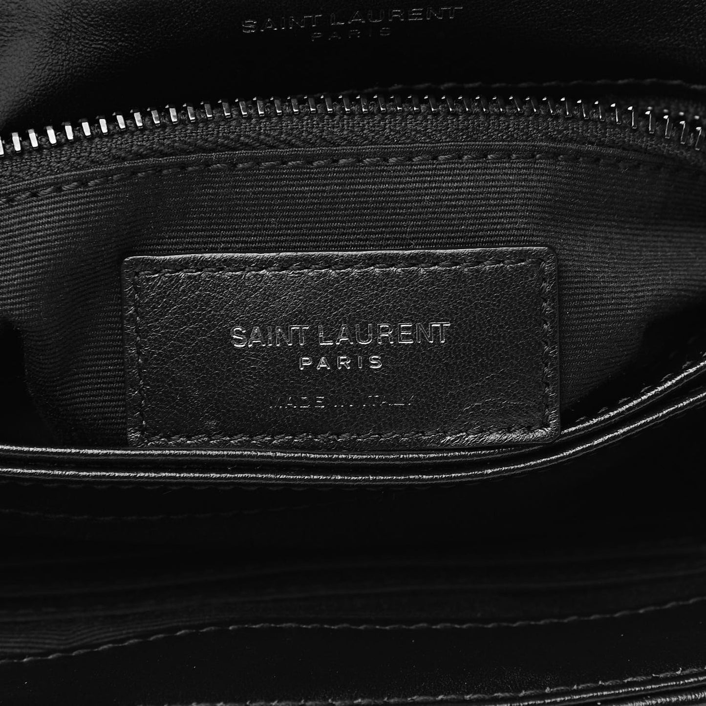Calfskin Y Quilted Monogram Toy Loulou Crossbody Bag Black