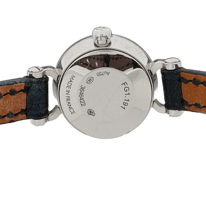 Hermes 18K White Gold Barenia Diamond 16mm Faubourg Quartz Watch Noir 4 of 5