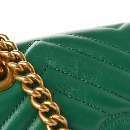 Gucci Calfskin Matelasse Small GG Marmont Shoulder Bag Emerald Green 15 of 15