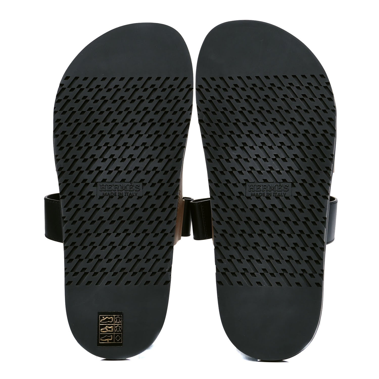 Hermes Calfskin Womens Chypre Sandals 43 Black Gold 4 of 4