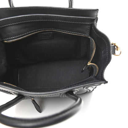 Celine Smooth Calfskin Nano Luggage Black 5 of 10